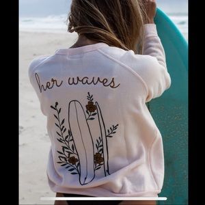 Her Waves Pink Floral and Fins Sweatshirt - medium, sold out!